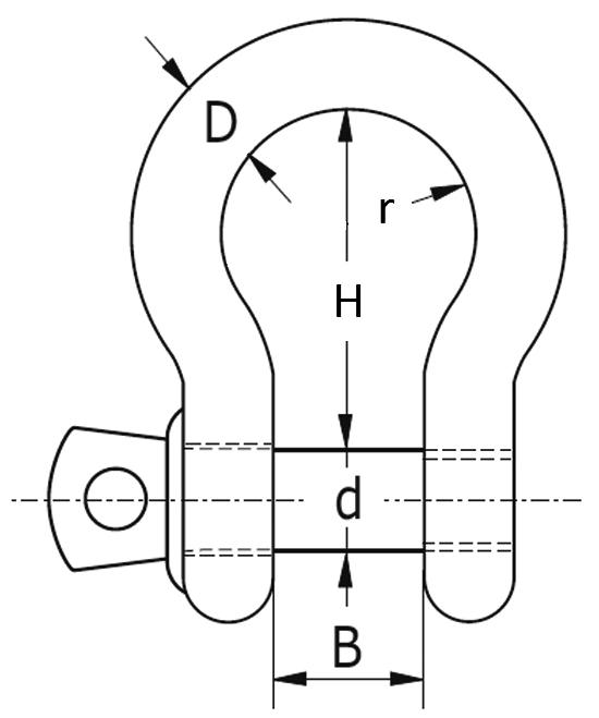 Stahlschäkel, verzinkt