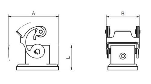 Hus for kabel stik, monteringspanel type 