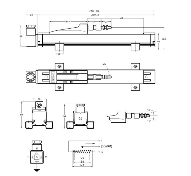 Stangløs potentiometer