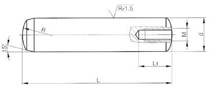 Cylinderstifter - Gevind, DIN 7979