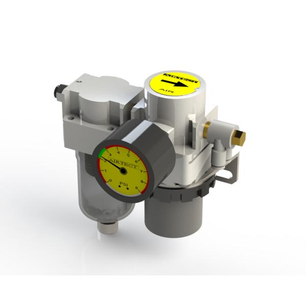 Airtect AR-20GF Air Pressure Regulator with Pressure Gauge, Air Filter and Fittings